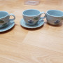 찻잔 2종(잔3, 받침2 + 잔1, 받침2)
